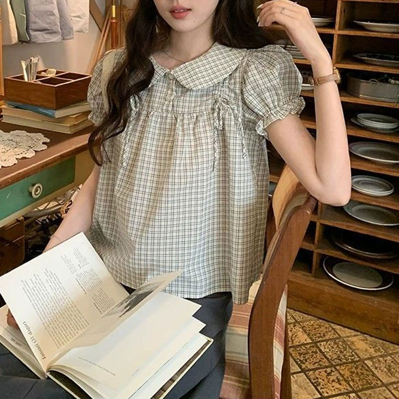 Vintage Collectible Dolls - Damenbekleidung im Preppy-Stil, koreanische Hemden mit