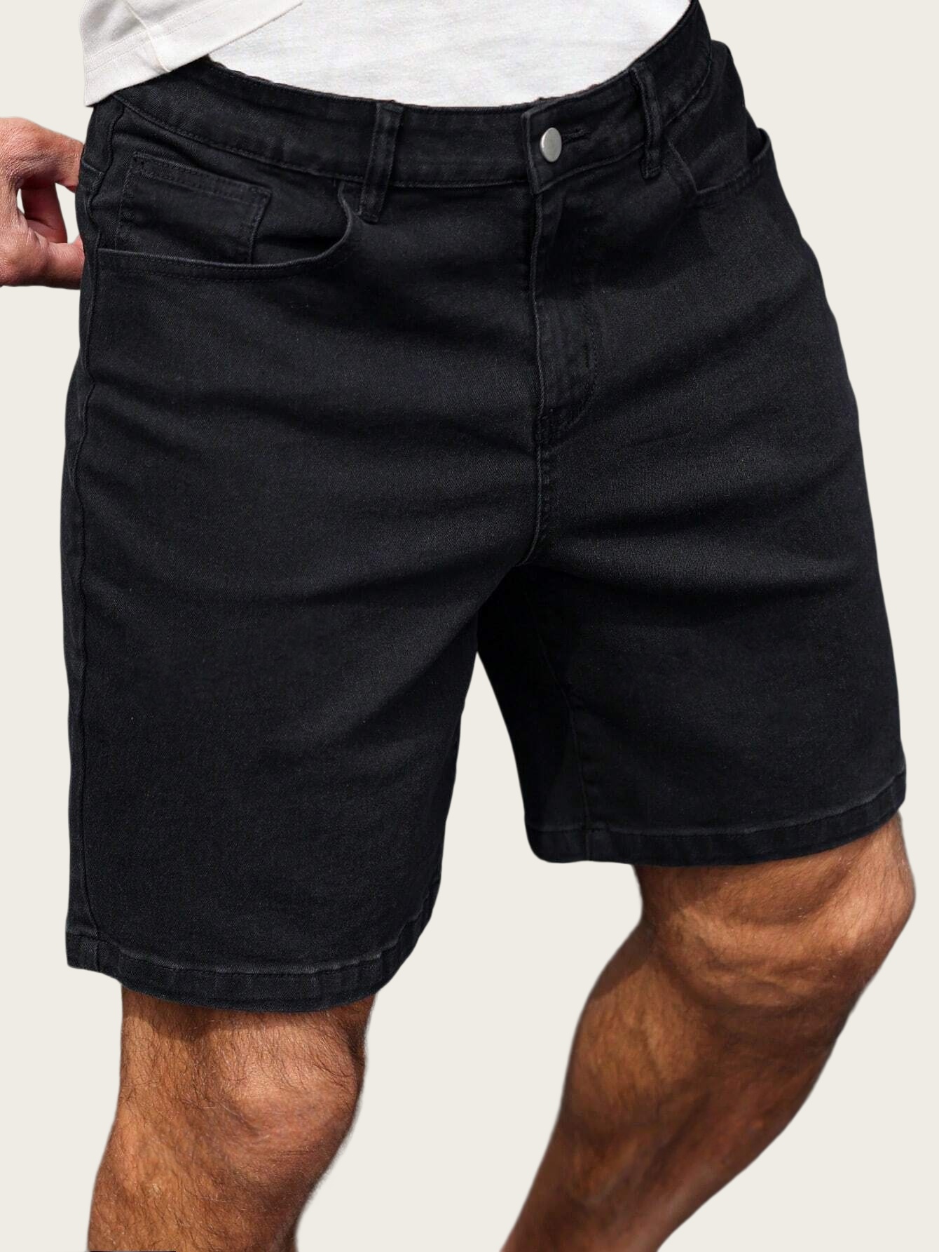 Levis Jeans 501 - Herren Schwarze Slim-Fit Jeans-Shorts, Lässige Übergrößen