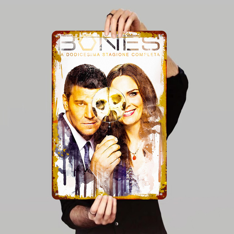 Vintage Collectible Show - Bones Staffel 12, Poster, Metall-Blechschild, Vintage-Heimdekoration,